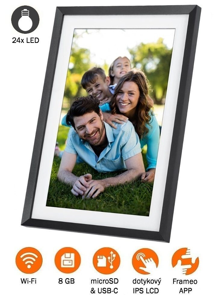 Rollei Smart Frame WiFi 104 - digitálny fotorámik - Čierna, 21,7 x 13,5