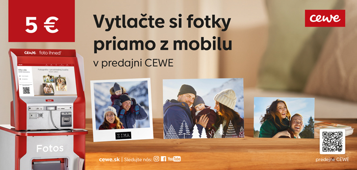 Darčekový poukaz v hodnote 5 EUR na CEWE Foto IHNEĎ
