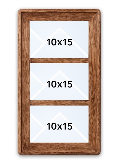 ZEP Rhone multirám pre 3 fotografie - Hnedá, 10x15, 10x15 x3