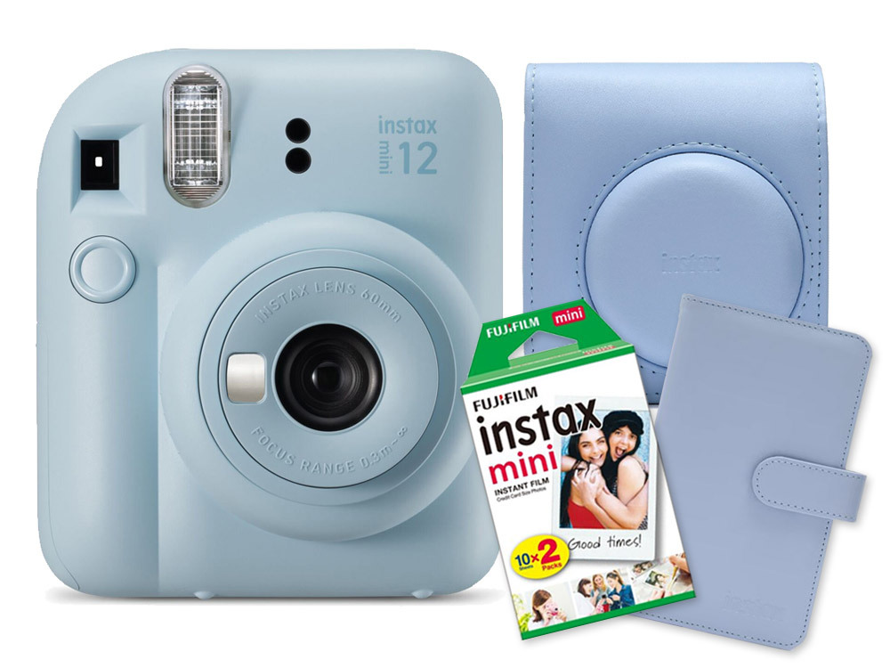 Fujifilm INSTAX Mini 12, modrý + Colorfilm 20ks & album & puzdro