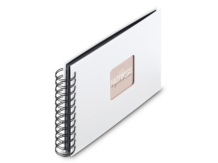 Fotoalbum Hama FINE ART, 50/24x17 -  krúžková väzba, biela