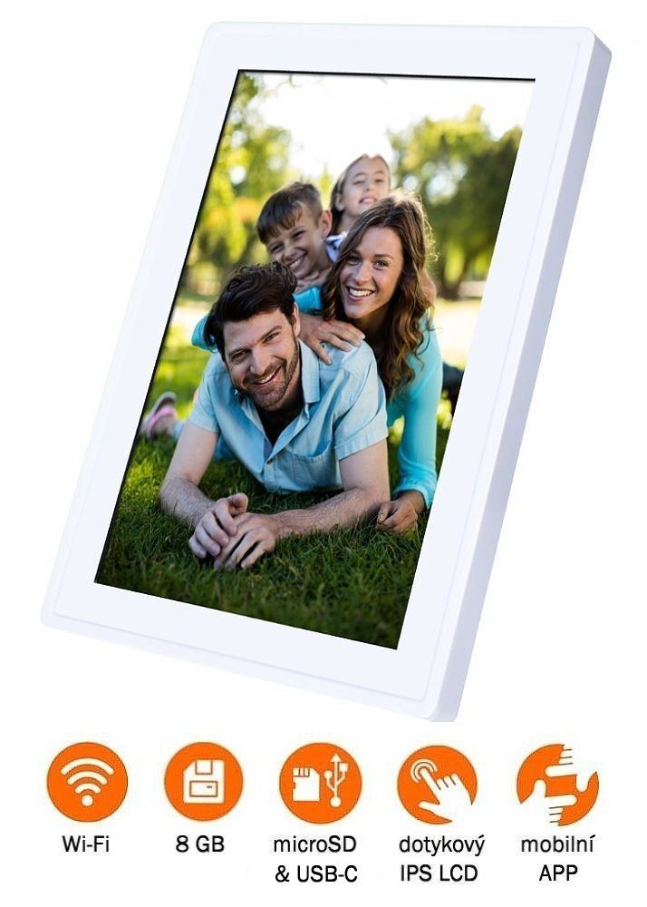Rollei Smart Frame WiFi 100 - digitálny fotorámik - Biela, 21,7 x 13,5 Rollei Smart Frame WiFi 100 - digitálny fotorámik - Biela, 21,7 x 13,5